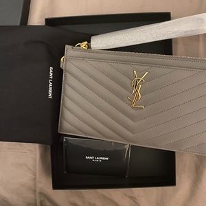 YSL - Monogram Matelassé Leather Pouch